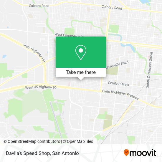 Davila's Speed Shop map