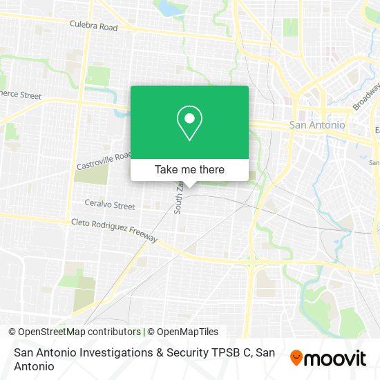 Mapa de San Antonio Investigations & Security TPSB C