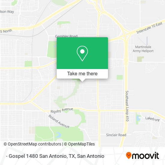 Mapa de - Gospel 1480 San Antonio, TX