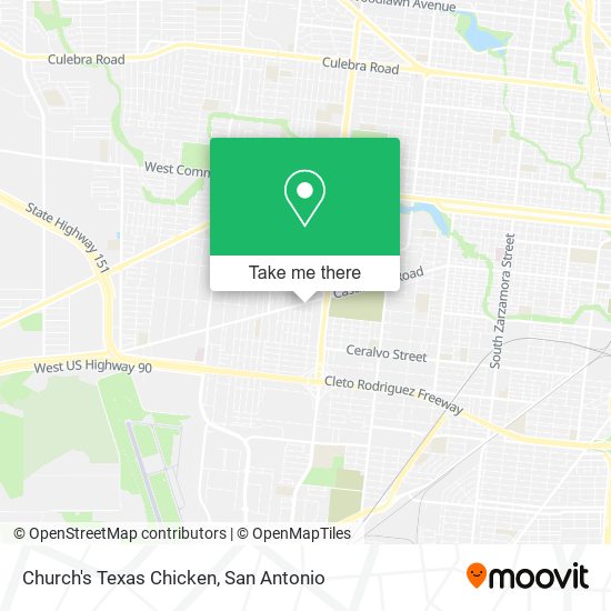 Mapa de Church's Texas Chicken
