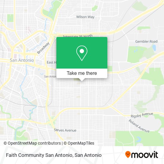 Mapa de Faith Community San Antonio