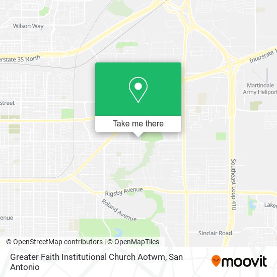 Greater Faith Institutional Church Aotwm map