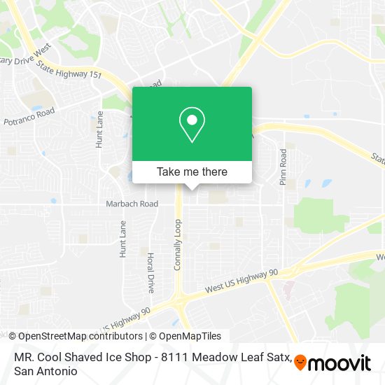 MR. Cool Shaved Ice Shop - 8111 Meadow Leaf Satx map