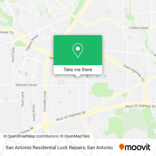 Mapa de San Antonio Residential Lock Repairs