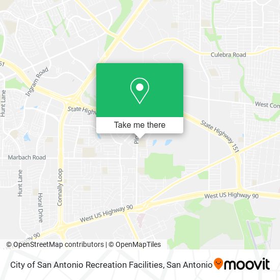 City of San Antonio Recreation Facilities map