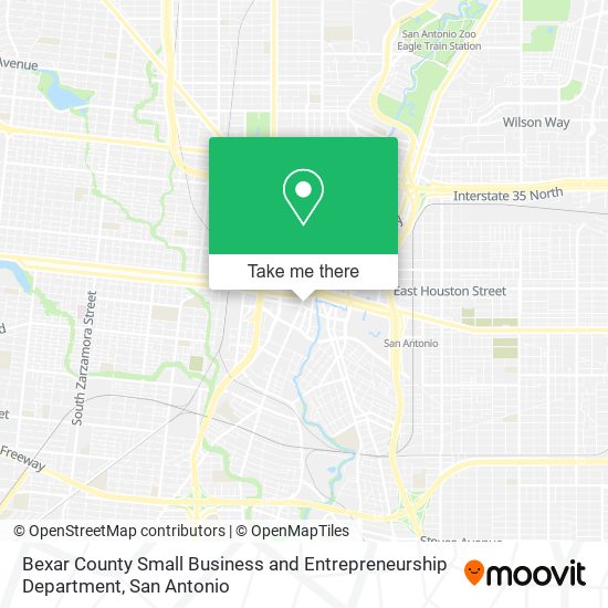 Bexar County Small Business and Entrepreneurship Department map