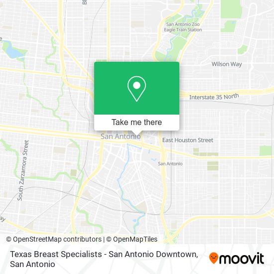 Mapa de Texas Breast Specialists - San Antonio Downtown