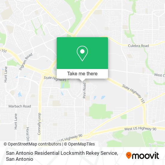 San Antonio Residential Locksmith Rekey Service map