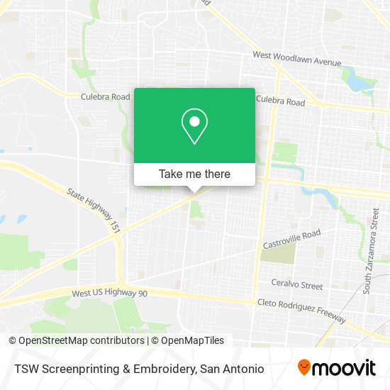 Mapa de TSW Screenprinting & Embroidery