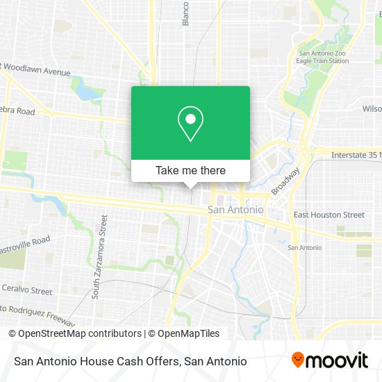 San Antonio House Cash Offers map