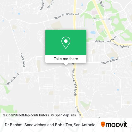 Dr Banhmi Sandwiches and Boba Tea map