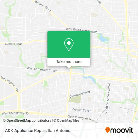 Mapa de A&K Appliance Repair