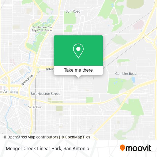 Menger Creek Linear Park map