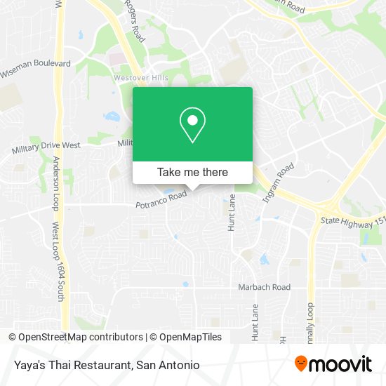 Yaya's Thai Restaurant map