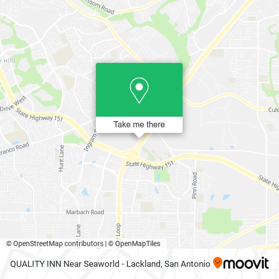 Mapa de QUALITY INN Near Seaworld - Lackland