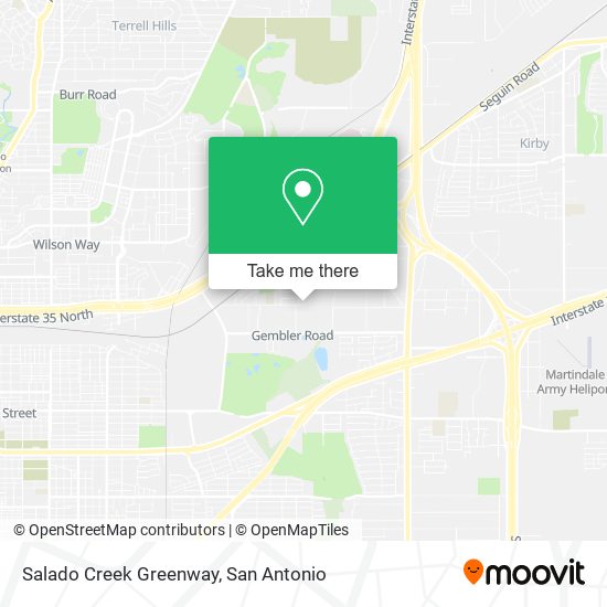 Salado Creek Greenway map