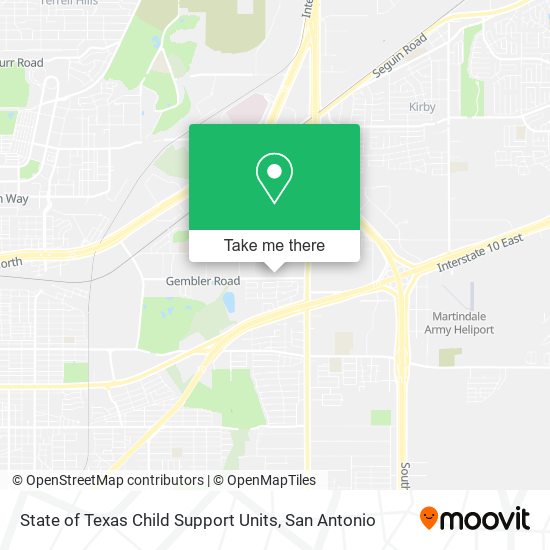 State of Texas Child Support Units map