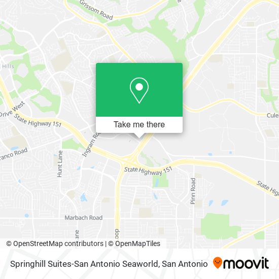 Mapa de Springhill Suites-San Antonio Seaworld