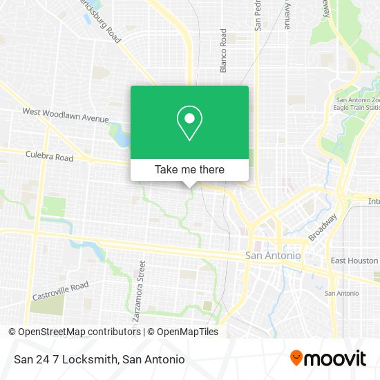 San 24 7 Locksmith map