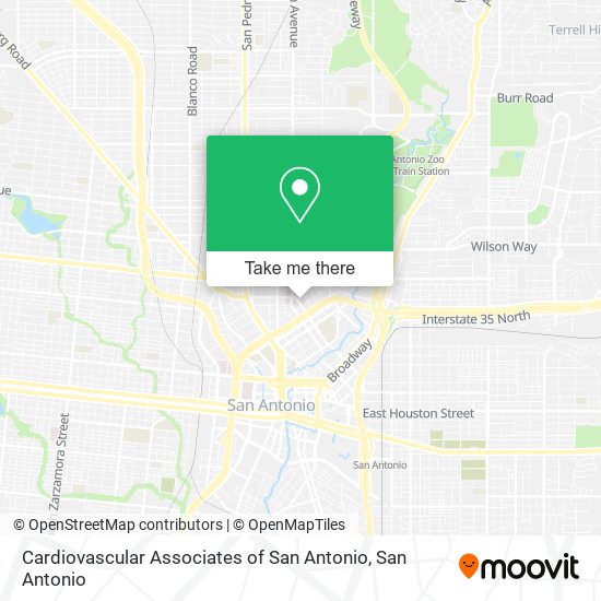 Mapa de Cardiovascular Associates of San Antonio