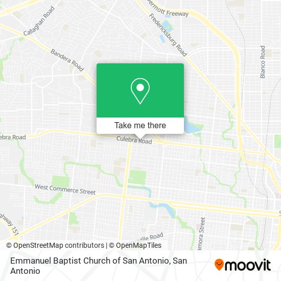 Emmanuel Baptist Church of San Antonio map
