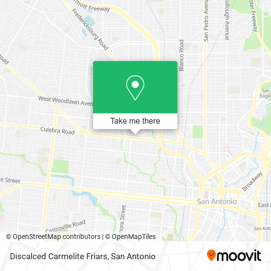 Discalced Carmelite Friars map