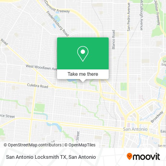 Mapa de San Antonio Locksmith TX