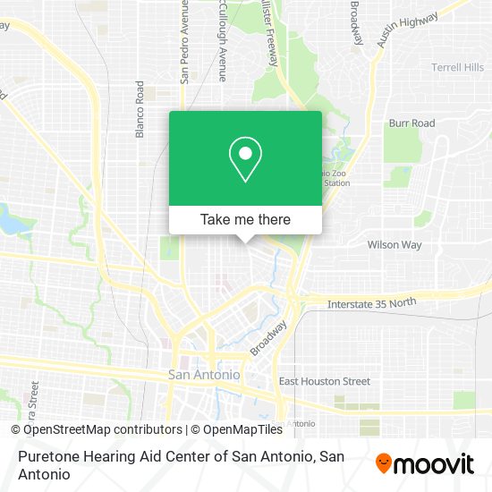 Mapa de Puretone Hearing Aid Center of San Antonio