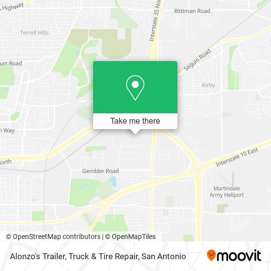 Mapa de Alonzo's Trailer, Truck & Tire Repair