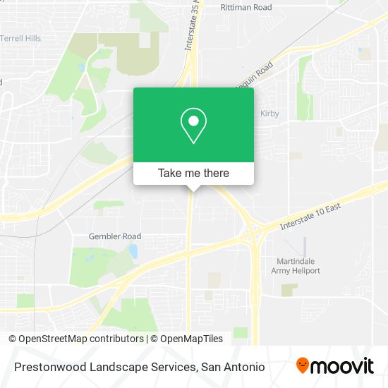 Prestonwood Landscape Services map