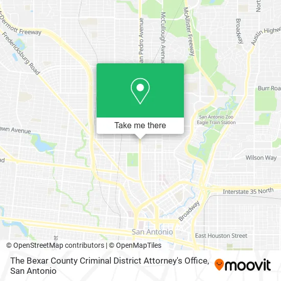 Mapa de The Bexar County Criminal District Attorney's Office