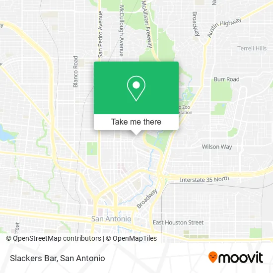 Slackers Bar map