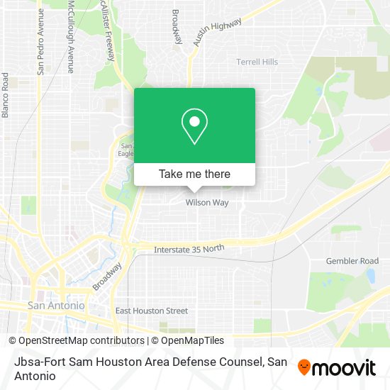 Mapa de Jbsa-Fort Sam Houston Area Defense Counsel