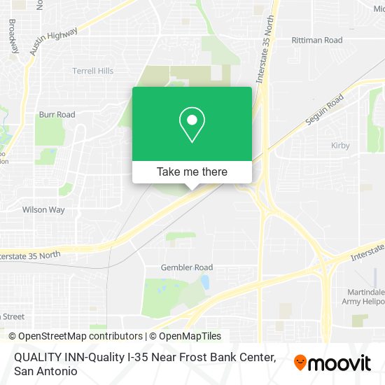 QUALITY INN-Quality I-35 Near Frost Bank Center map