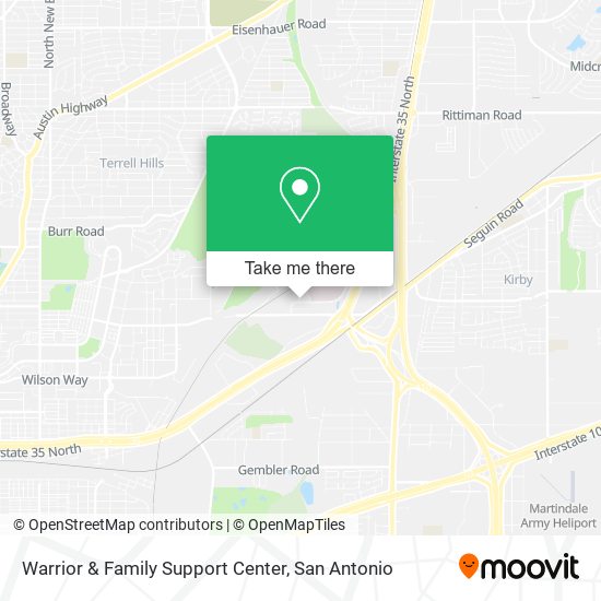 Warrior & Family Support Center map