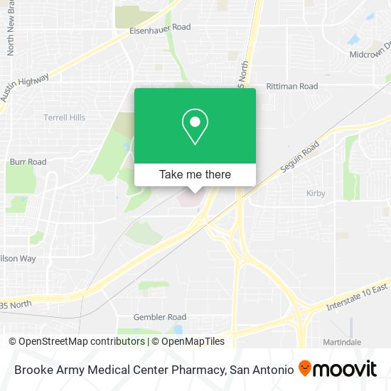 Mapa de Brooke Army Medical Center Pharmacy