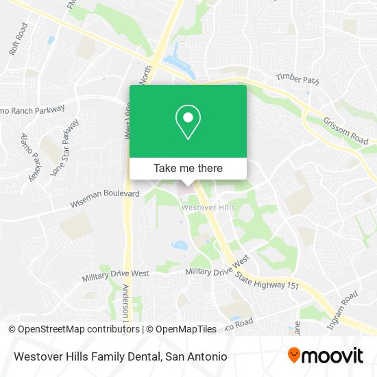 Westover Hills Family Dental map