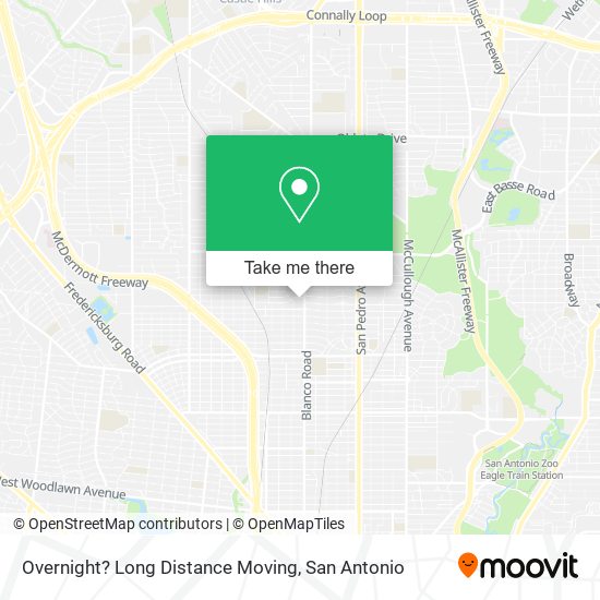 Overnight? Long Distance Moving map