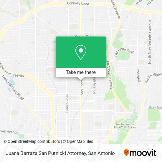 Juana Barraza San Putnicki Attorney map