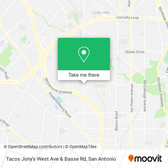 Tacos Jony's West Ave & Basse Rd map