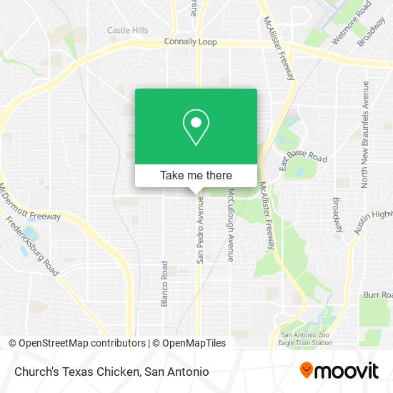 Church's Texas Chicken map