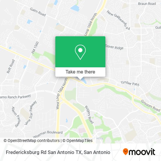 Mapa de Fredericksburg Rd San Antonio TX