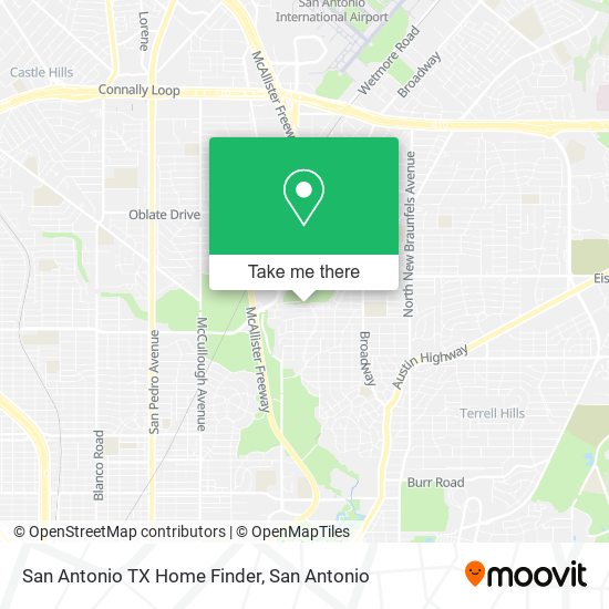 Mapa de San Antonio TX Home Finder