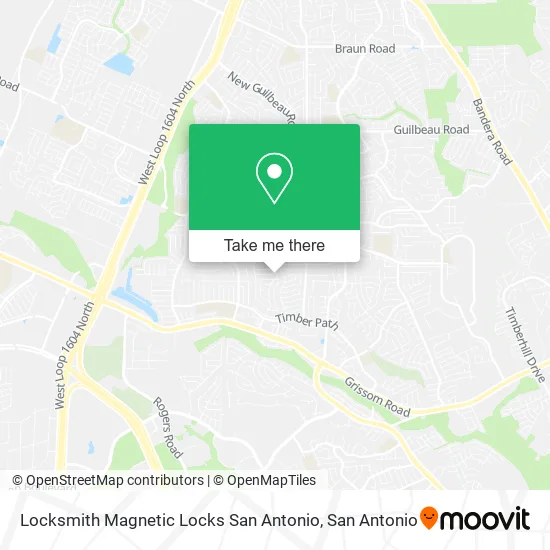 Mapa de Locksmith Magnetic Locks San Antonio