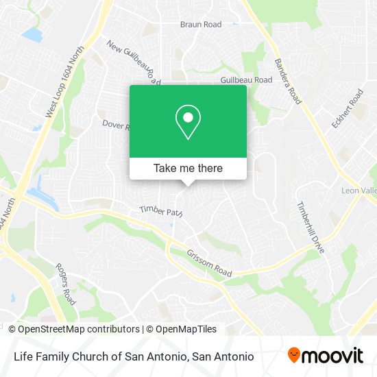 Life Family Church of San Antonio map
