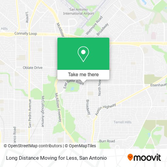 Mapa de Long Distance Moving for Less