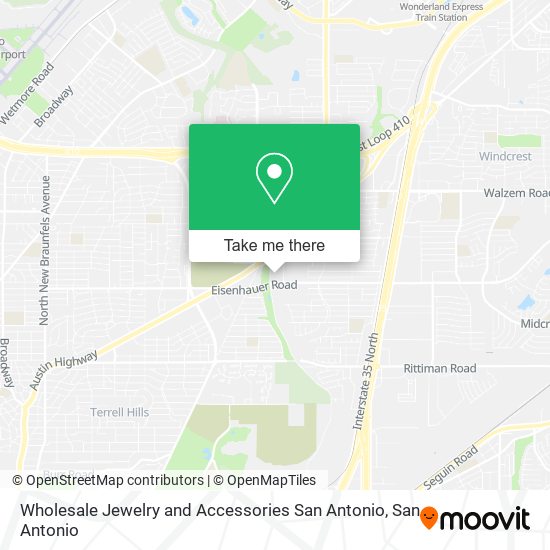 Wholesale Jewelry and Accessories San Antonio map