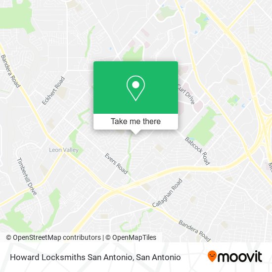 Howard Locksmiths San Antonio map