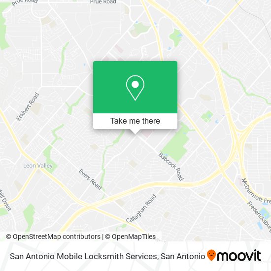 Mapa de San Antonio Mobile Locksmith Services