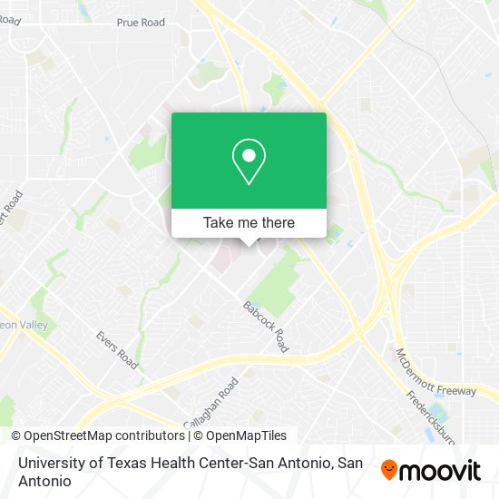 University of Texas Health Center-San Antonio map